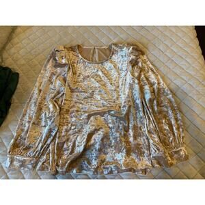 Jodifl Long Sleeve Soft Velvety Small Blouse Top Shirt